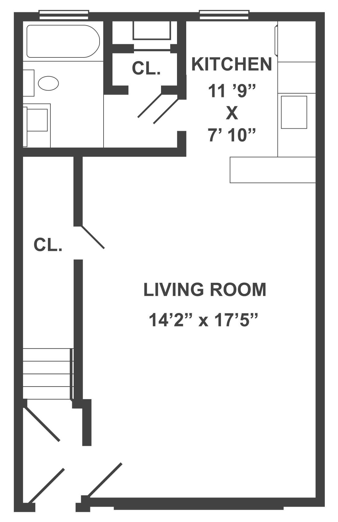 Studio Apartment Floorplan