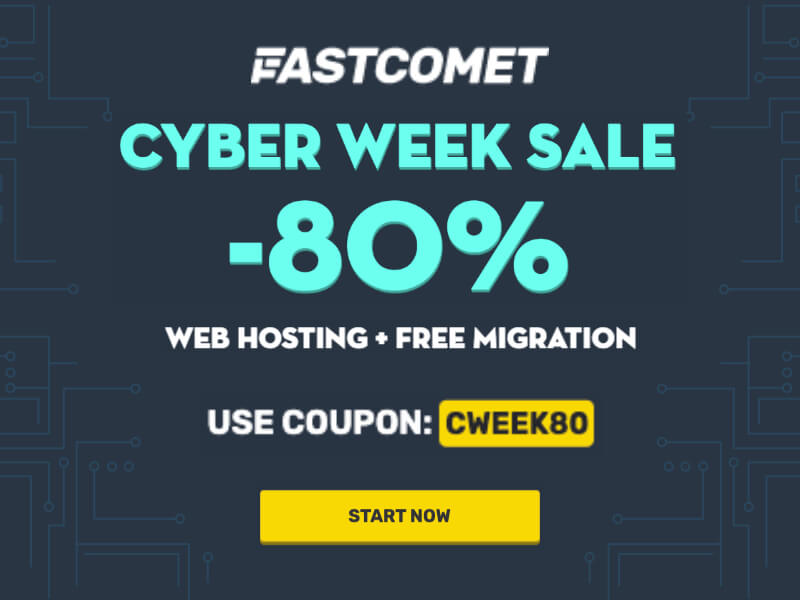 FastComet Cyber Week 80% off